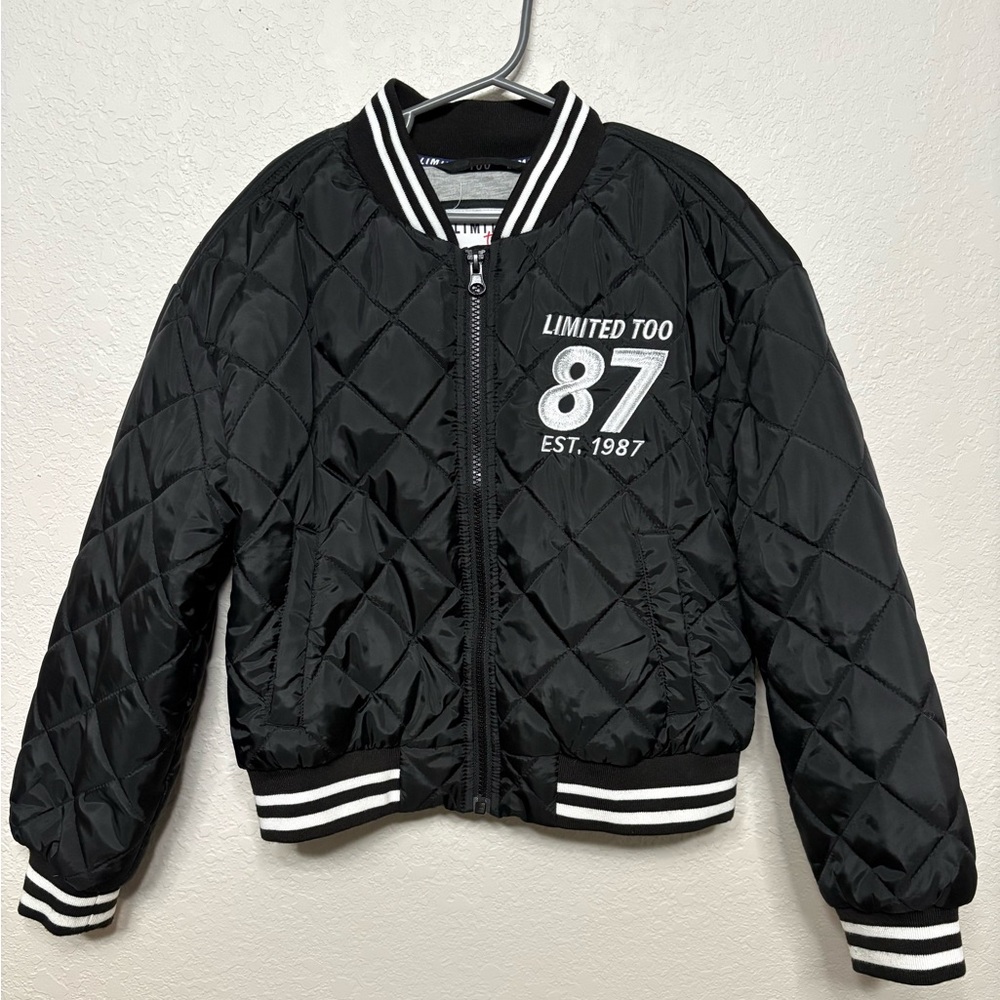 Limited Too Quilted Nylon Bomber Jacket Kids